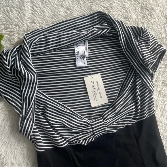 NWT Guess Fitted Mini Stiped Dress - Picture 4 of 8